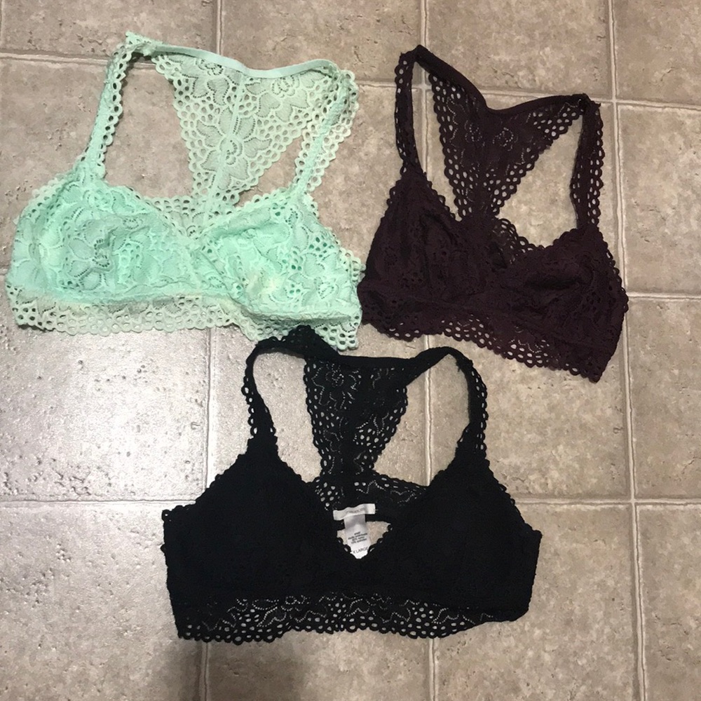 Aerie/Maurices: 3 bralettes